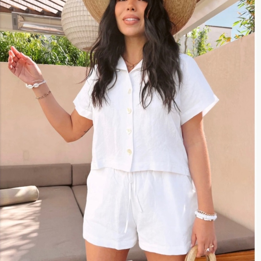 White Women's Top SMYMM shorts to match in my closet